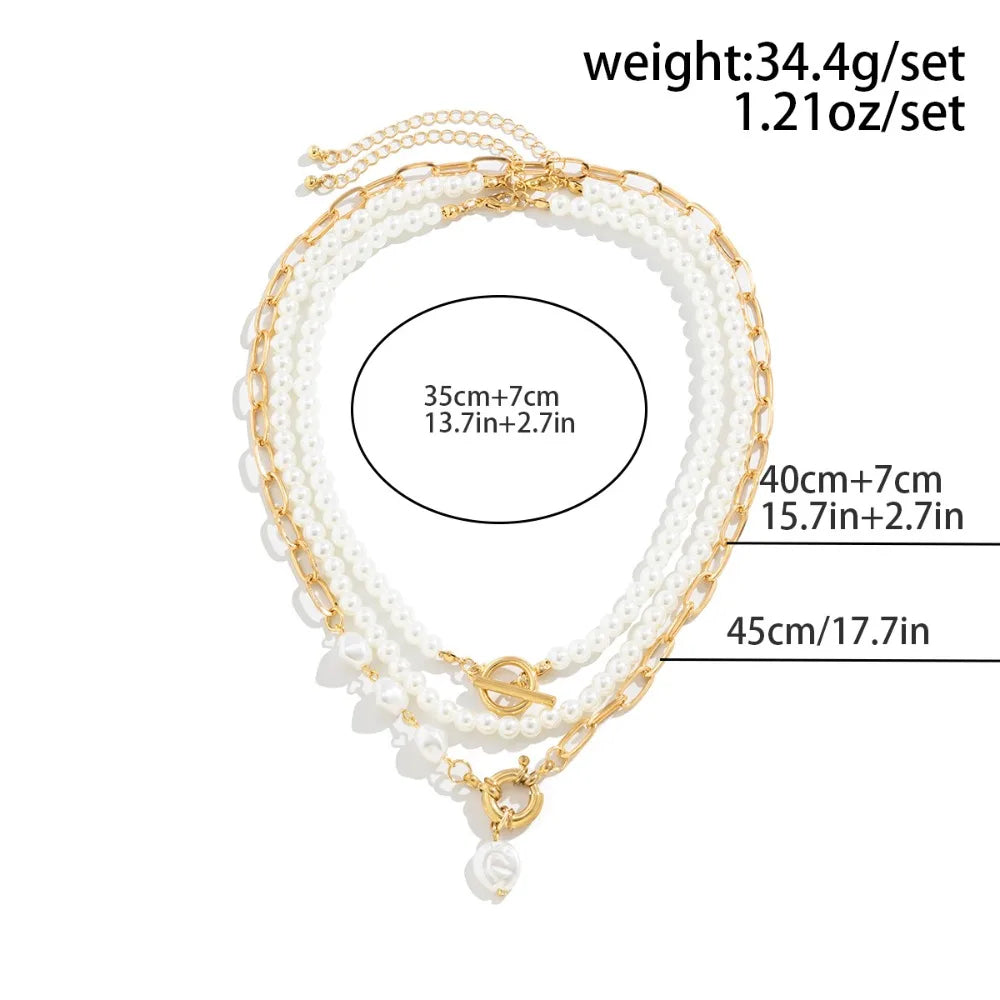 Colar de Pérolas Infinite + Pulseiras como PRESENTE