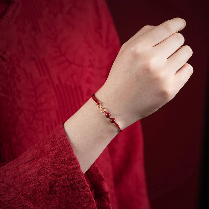 2x1 Pulseira de Fio Vermelho - Bênção do Cinábrio