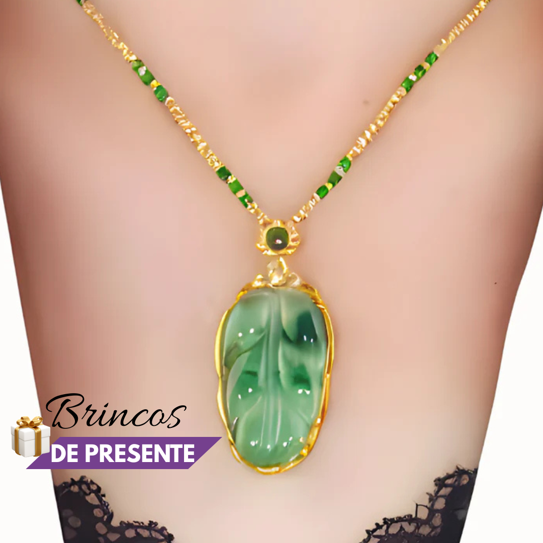 2x1 Colar da Fortuna e Bem-Estar, Jade Natural + PRESENTE
