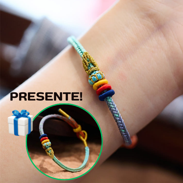 2x1 Colar de Proteção Giratório "Om Mani Padme Hum" + PRESENTE