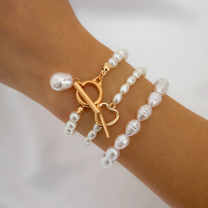 Colar de Pérolas Infinite + Pulseiras como PRESENTE