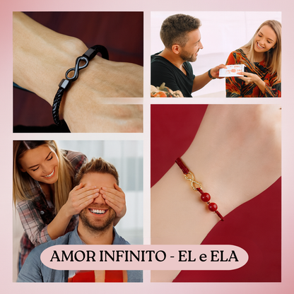 Pulseiras do Amor Infinito – Conjunto para Ele e para Ela